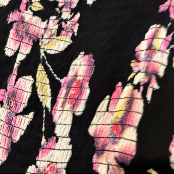 Free People Garden Party Maxi Dress Black Pink Floral xs - Picture 8 of 13